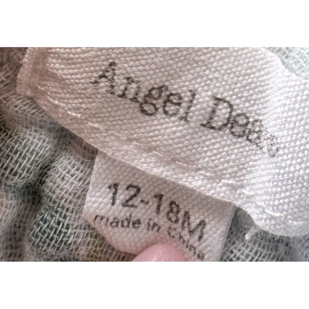 Angel Dear Soft 100% Cotton Button-Up Light Blue Floral Baby Romper Sz 12-18 Mos - Picture 4 of 4